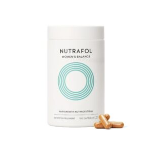 nutrafol women’s balance hair growth supplements, ages 45 and up, clinically proven for visibly thicker hair and scalp coverage, dermatologist recommended – 1 month supplyphysician formulated hair growth supplement for women 45+ that targets key root causes of thinning hair like hormone shifts, aging and metabolism – through and after menopause for visibly thicker, fuller, stronger hair.