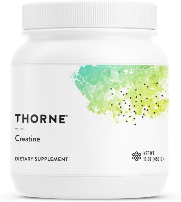 thorne creatine – creatine monohydrate, amino acid powder – support muscles, cellular energy and cognitive function – gluten free, keto – nsf certified for sport – 16 oz – 90 servings