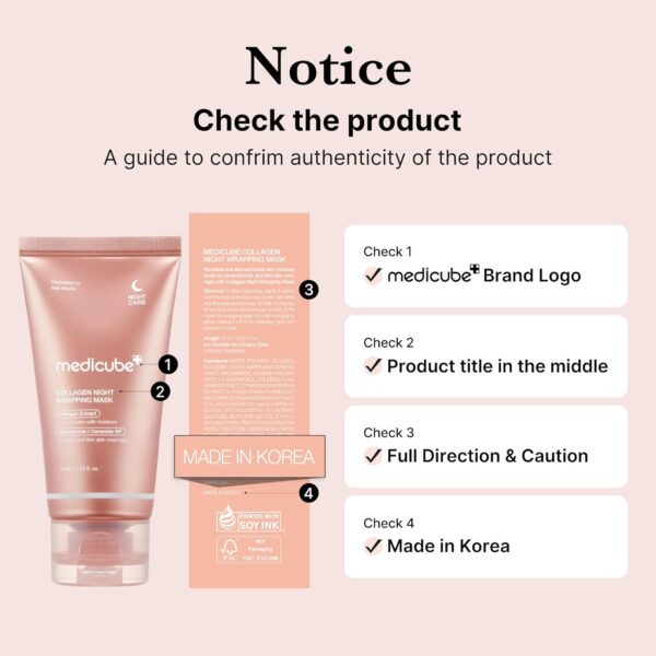 medicube collagen overnight wrapping peel off facial mask pack – elasticity & hydration care, reduces sagging & dullness – hydrolyzed collagen for glowing skin – korean skin care, 2.53 fl.oz