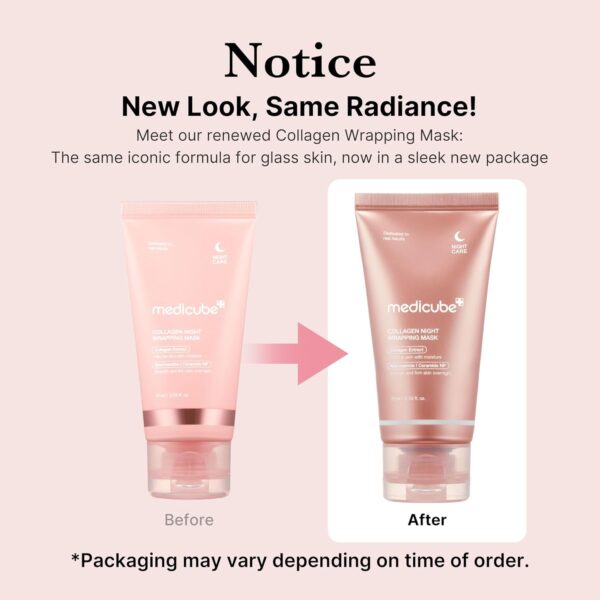 medicube collagen overnight wrapping peel off facial mask pack – elasticity & hydration care, reduces sagging & dullness – hydrolyzed collagen for glowing skin – korean skin care, 2.53 fl.oz