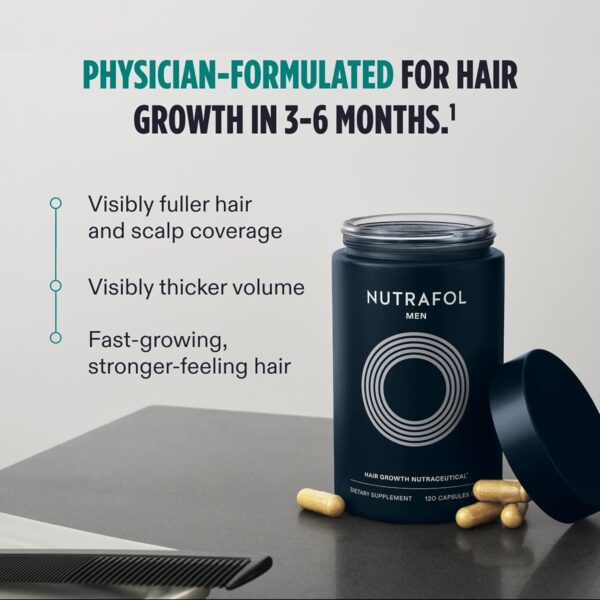 Nutrafol Men’s Hair Growth Supplements, Clinically Tested for Visibly Thicker Hair - Image 4