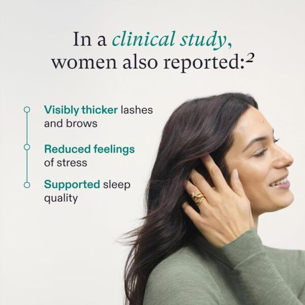 nutrafol women’s hair growth supplements, ages 18 44, clinically proven for visibly thicker and stronger hair, dermatologist recommended – 1 month supply