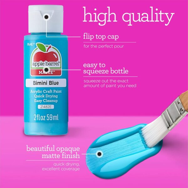 apple barrel acrylic paint in assorted colors (2 oz), 20501, bright red