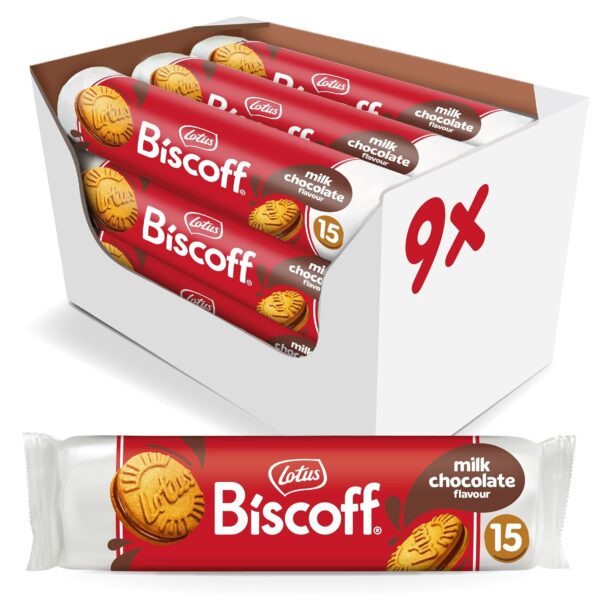lotus biscoff sandwich cookies, milk chocolate cream