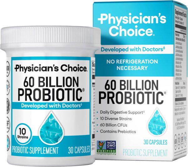 physician's choice probiotics 60 billion cfu 10 strains prebiotics