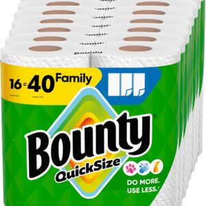 bounty paper towels quick size 16 family roll