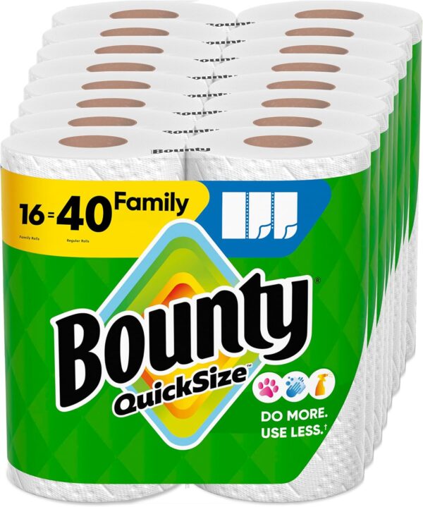 bounty paper towels quick size 16 family roll