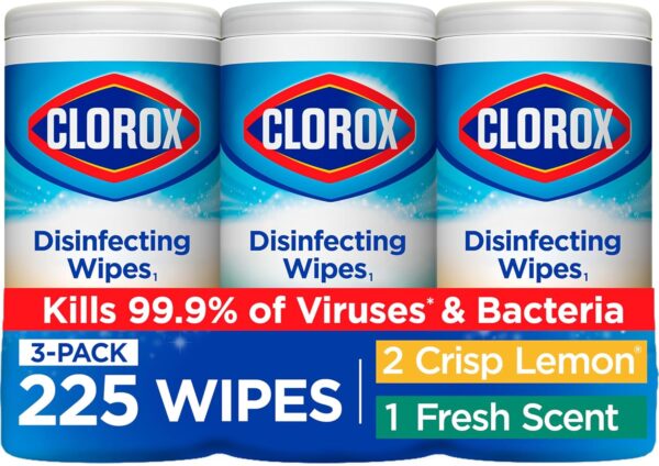 clorox disinfecting wipes, 75 count, pack of 3
