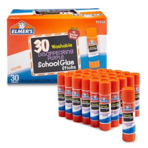 elmer’s disappearing purple school glue sticks, child friendly