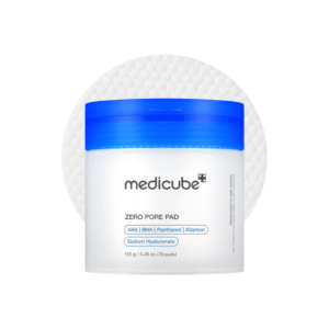 medicube zero pore pads 2.0, dual textured facial toner pads for exfoliation and pore care with 4.5% aha lactic acid & 0.45% bha salicylic acid, ideal for all skin types, korean skin care (70 pads)