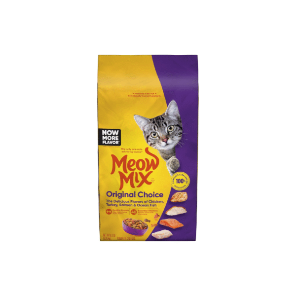 meow mix original choice dry cat food, 6.3 pound bag